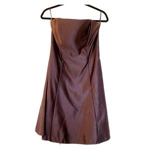 Scott McClintock Strapless Chocolate Brown Dress